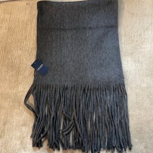 Soft Grey fringe scarf. NWT. Lucky Brand